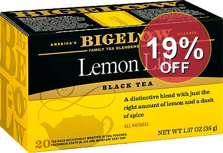 Tea Lemon Lift 20Bg Case of 6 X 1.37 Oz by Bigelow | 6 Pack