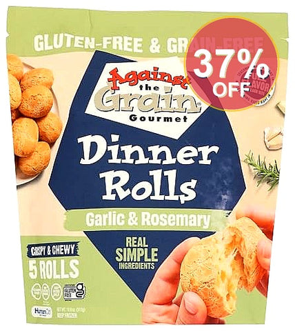 AGAINST the GRAIN Garlic & Rosemary Dinner Rolls, 10.9 OZ | 8 Pack