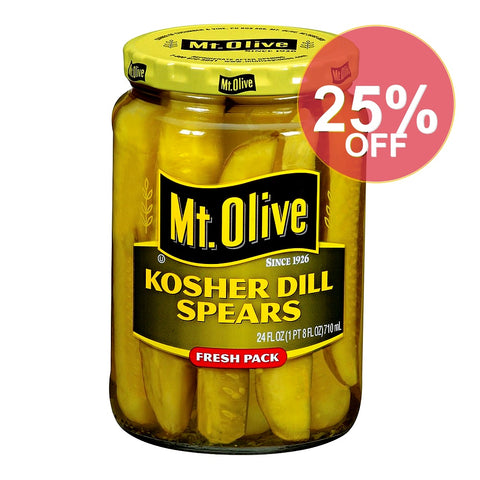 Mt. Olive Kosher Dill Pickle Spears - 24oz | 12 Pack