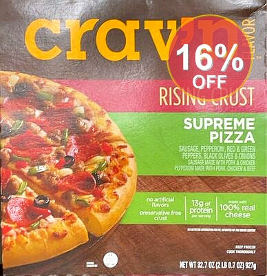 Crav'n Flavor Rising Crust Supreme Pizza | 12 Pack