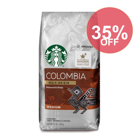 Starbucks Medium Roast Ground Coffee — Colombia — 100% Arabica — 1 Bag (12 Oz.) | 6 Pack