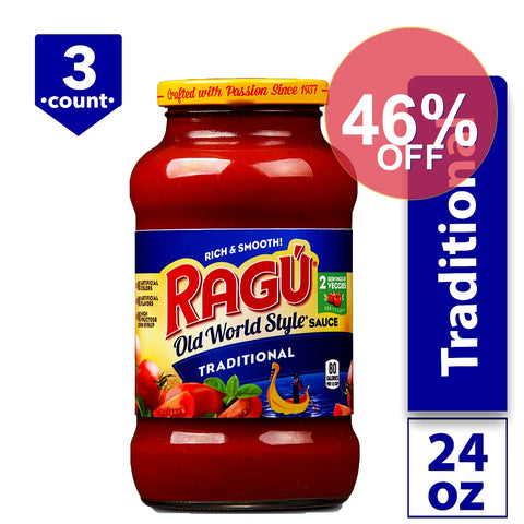 Ragu Old World Style Traditional Sauce, 24 Oz | 12 Pack