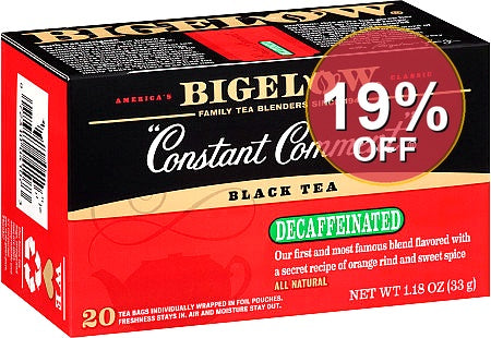 Bigelow Tea Constant Comment Black - Decaffeinated | 20 Bags | 6 Pack