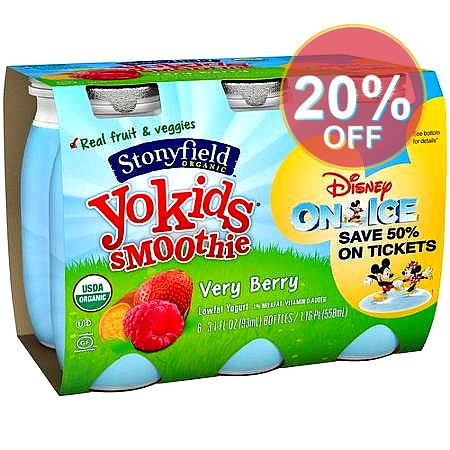 Stonyfield Yokids Very Berry Smoothie | 24 Pack