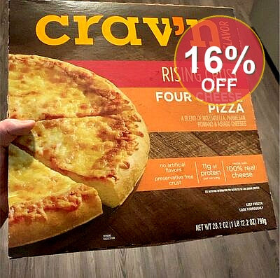 Crav'n Flavor Rising Crust Four Cheese Pizza | 12 Pack