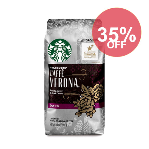 Starbucks Arabica Beans Caffè Verona  Dark Roast Ground Coffee  12 Oz | 6 Pack