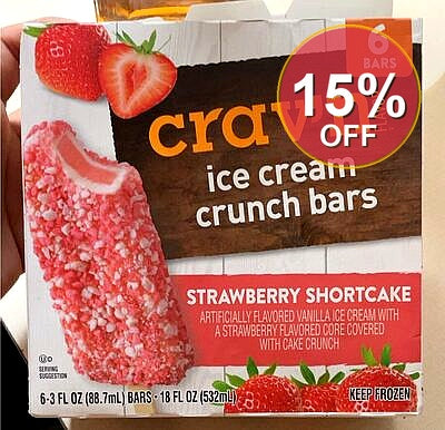 Strawberry Shortcake Ice Cream Bars | 48 Pack