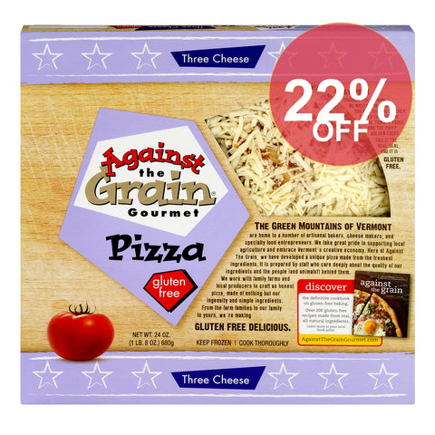 Against the Grain Pizza, Three Cheese 24 Oz Box | 6 Pack