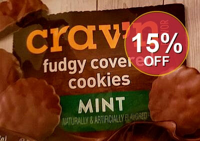 Crav N Flavor  Mint Fudge Covered Cookies | 12 Pack