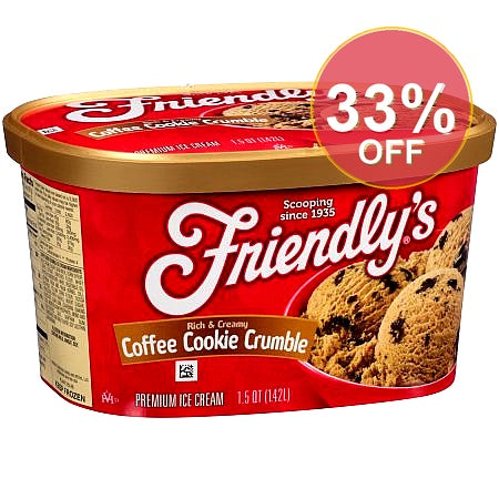 Friendly's, Premium Ice Cream, Coffee Cookie Crumble | 6 Pack