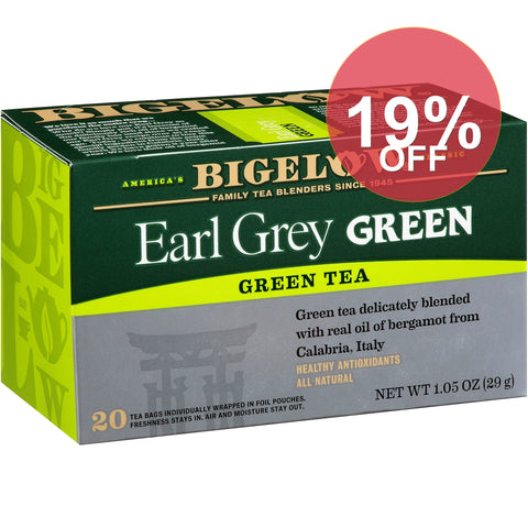 Bigelow Tea Green Tea Earl Grey 20 Tea Bags | 6 Pack