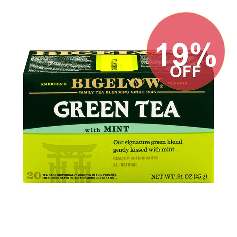 Bigelow Tea Green Tea Mint 20 Tea Bags | 6 Pack