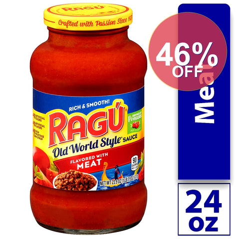 Ragu Old World Style Meat Pasta Sauce - 24oz | 12 Pack