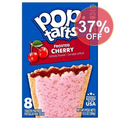 Pop-Tarts Frosted Toaster Pastries, Cherry, 8 Ct, 13.5 Oz | 12 Pack