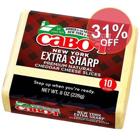 Extra Sharp Cheddar Cheese Slices | 12 Pack