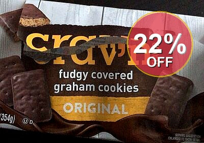 Crav N Flavor  Graham Cookies  Original  Fudgy Covered | 12 Pack