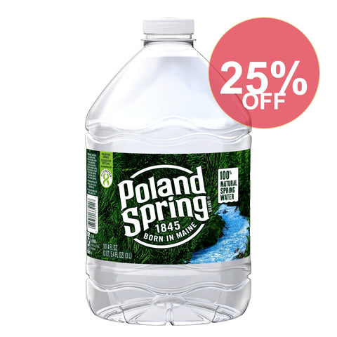 Poland Spring 100% Natural Spring Water Plastic Jug, 101.4 Oz | 6 Pack