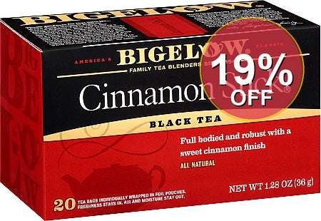 Tea Cnnmn Stix 20Bg Case of 6 X 1.28 Oz by Bigelow | 6 Pack