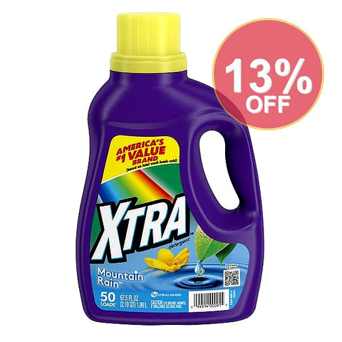 XTRA 57.6 Oz Mountain Rain Liquid Laundry Detergent | 6 Pack